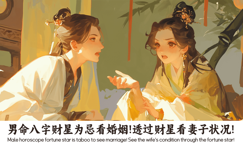 男命八字财星为忌看婚姻！透过财星看妻子状况！