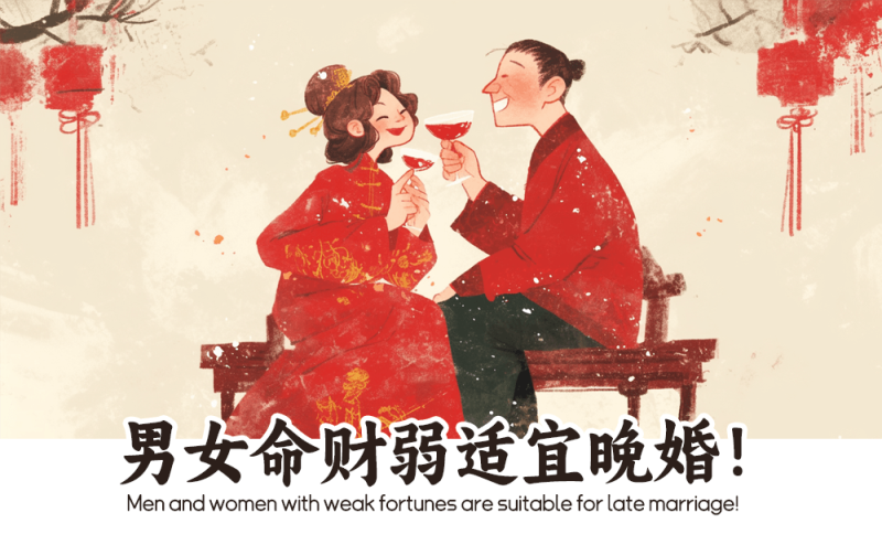 男女命财弱适宜晚婚