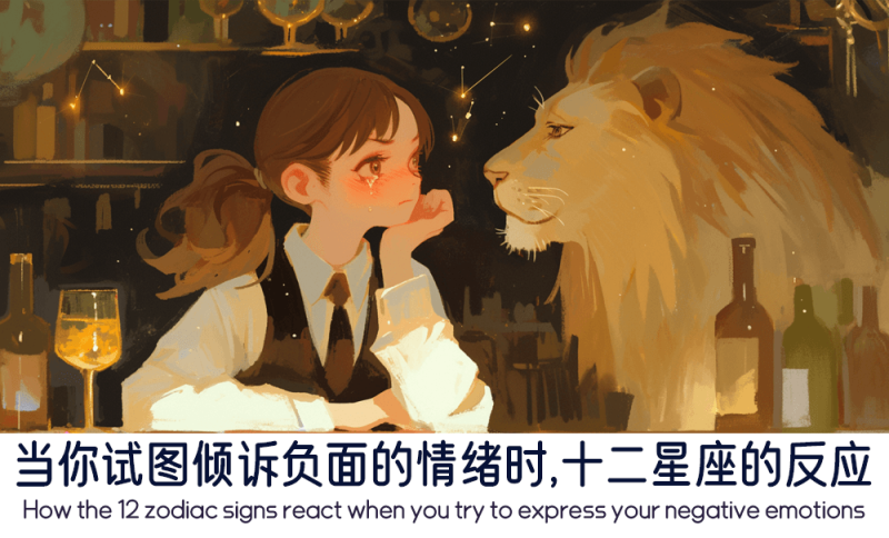 当你试图倾诉负面的情绪时十二星座的反应