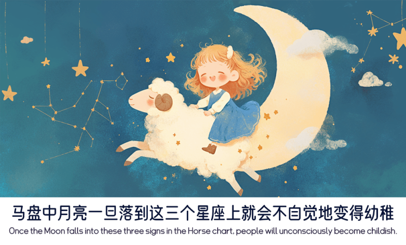 马盘中月亮落在哪些星座上会变得幼稚