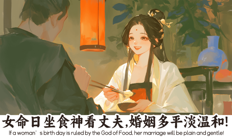 女命日坐食神看丈夫