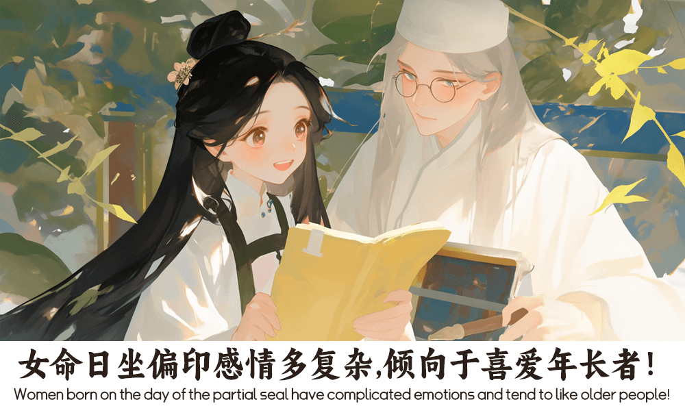 女命日坐偏印感情多复杂，倾向于喜爱年长者！