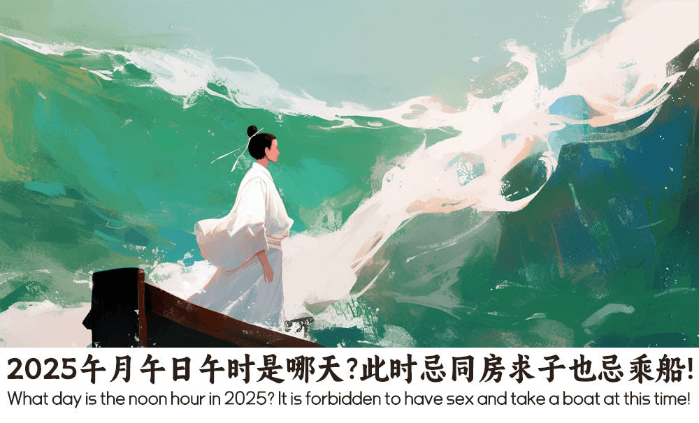 2025午月午日午时是哪天？此时忌同房求子也忌乘船!