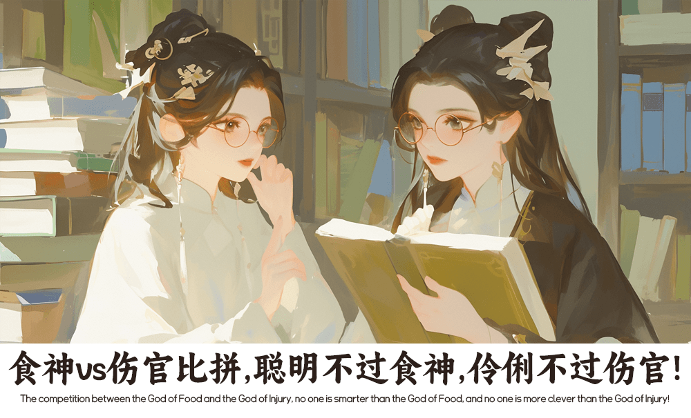 食神vs伤官比拼，聪明不过食神，伶俐不过伤官！
