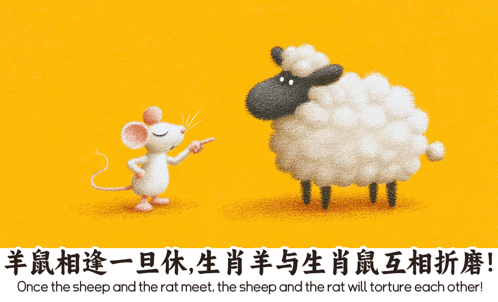 羊鼠相逢一旦休，生肖羊与生肖鼠互相折磨！