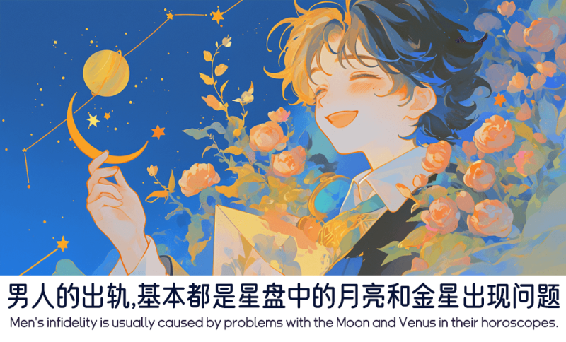 男人的出轨是星盘中的月亮和金星出现问题
