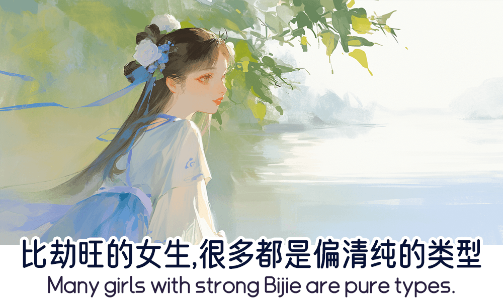 比劫旺的女生，很多都是偏清纯的类型