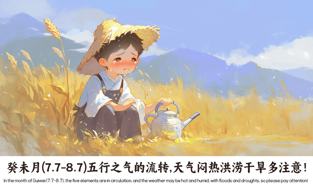 癸未月(7.7-8.7)五行之气的流转，天气闷热洪涝干旱多注意！