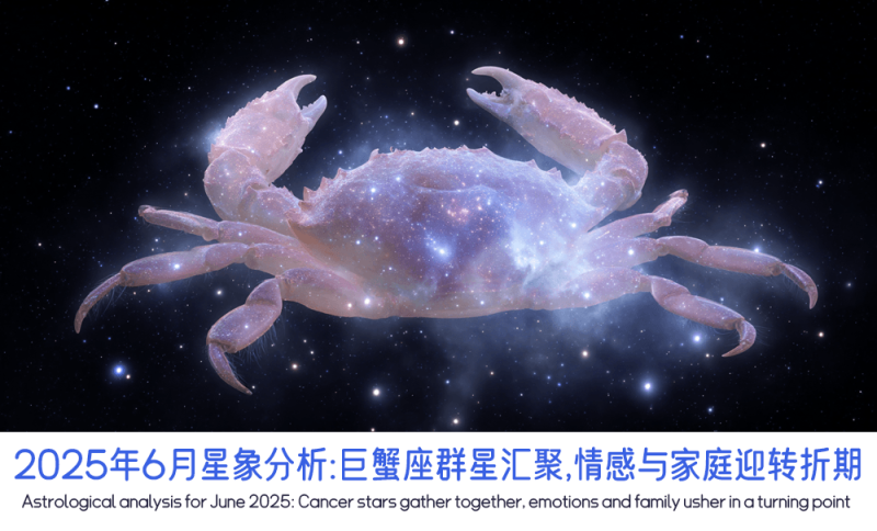 2025年6月重要天象分析，2025年6月月运，群星巨蟹座