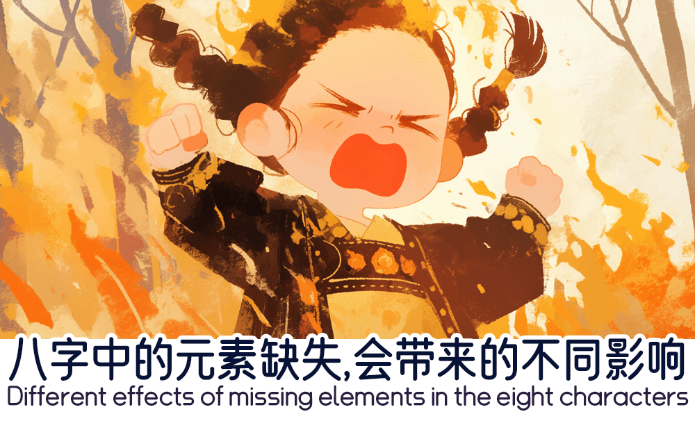 八字中的元素缺失，会带来的不同影响