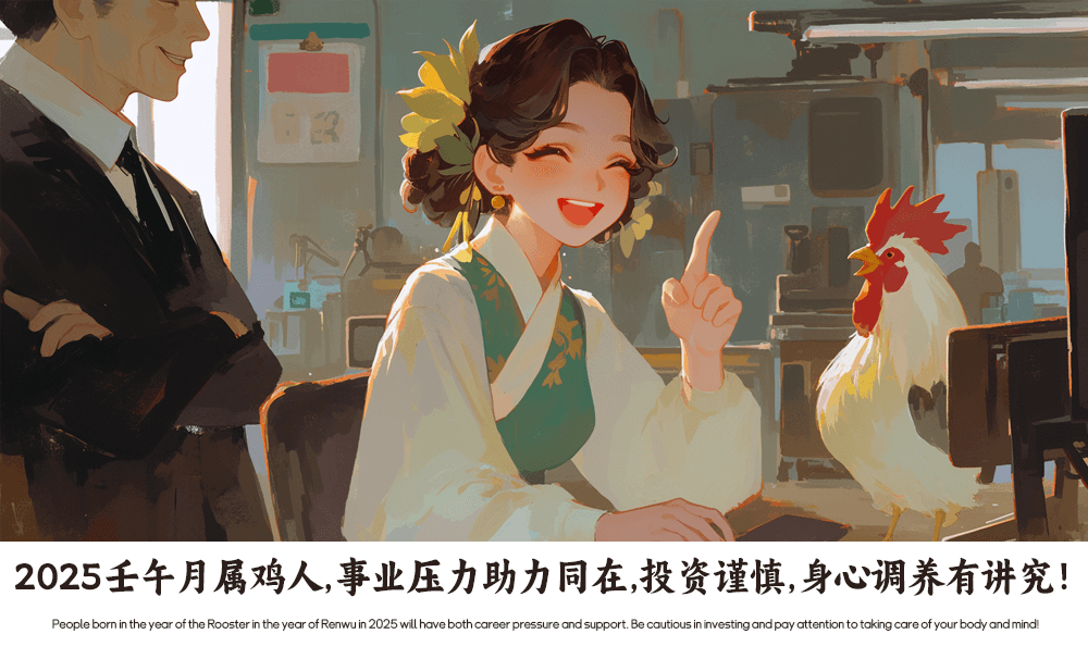 2025壬午月属鸡人，事业压力助力同在，投资谨慎，身心调养有讲究！