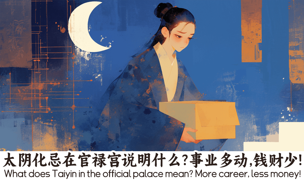 太阴化忌在官禄宫说明什么？事业多动，钱财少！