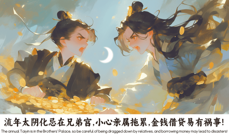 流年太阴化忌在兄弟宫