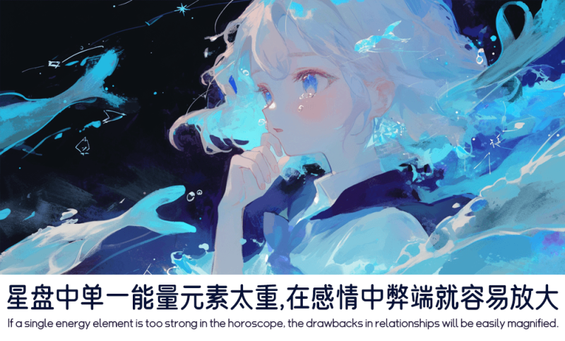 星盘中单一能量元素太重的弊端