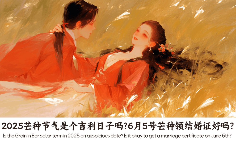 2025芒种节气是个吉利日子吗？6月5号芒种领结婚证好吗？