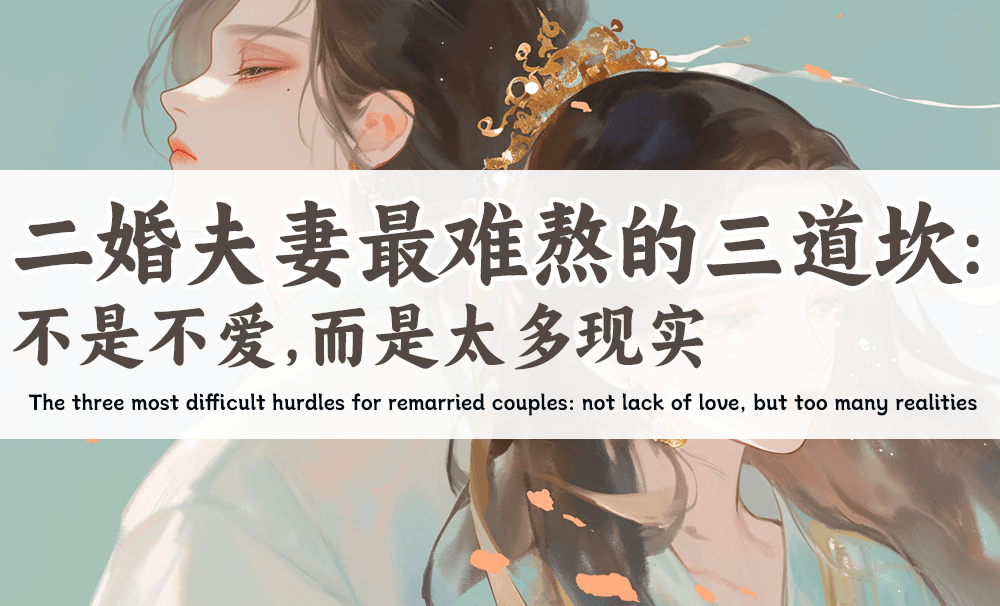 二婚夫妻最难熬的三道坎：不是不爱，而是太多现实