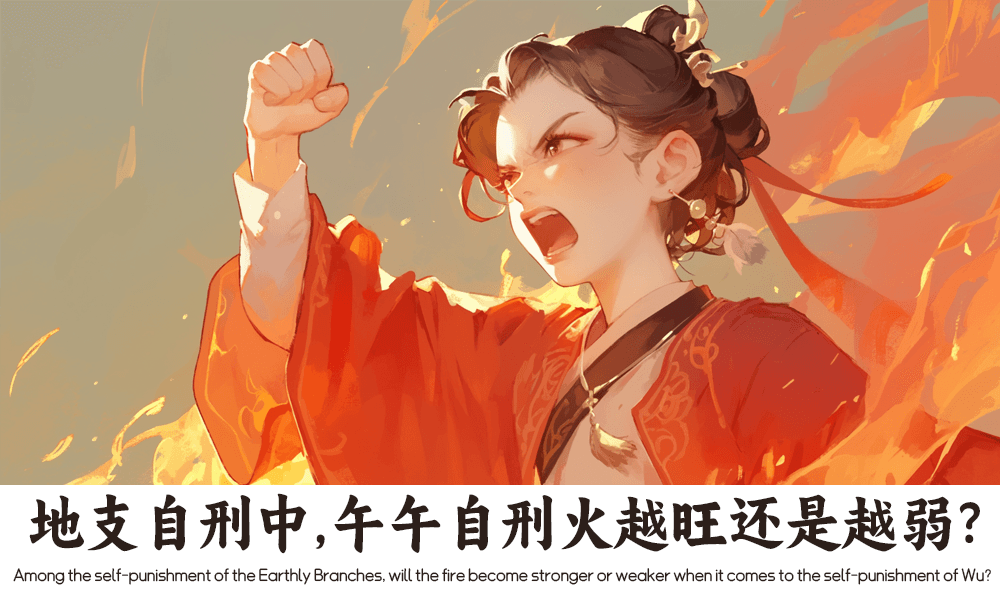 地支自刑中，午午自刑火越旺还是越弱？