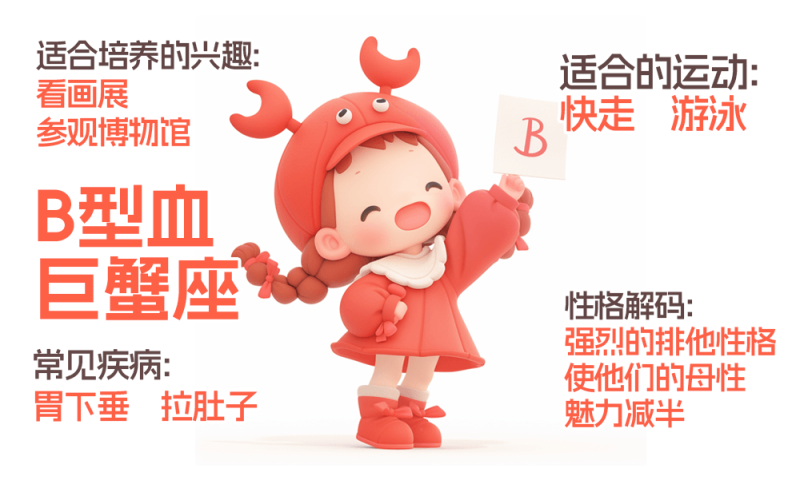 B型血巨蟹座