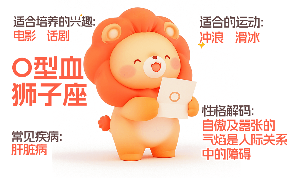 O型血狮子座人有着怎么样的性格特征？