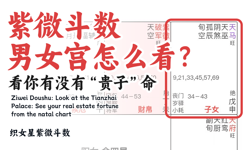 紫微斗数男女宫怎么看？看你有没有“贵子”命