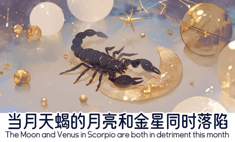 当月天蝎的月亮和金星同时落陷   