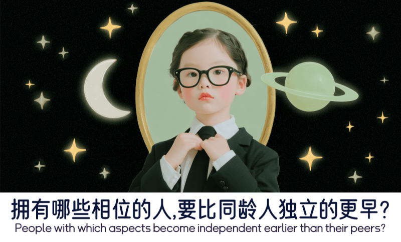 哪些相位的人要比同龄人独立的更早