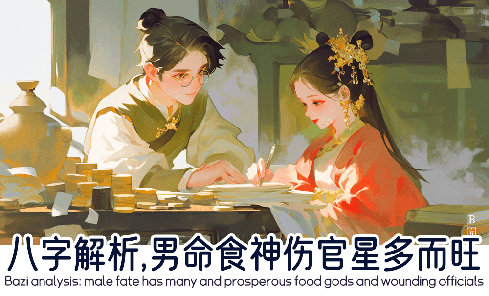 八字解析，男命食神伤官星多而旺