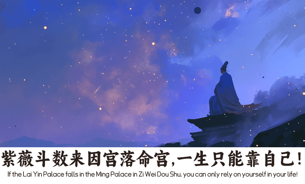 紫薇斗数来因宫落命宫，一生多靠自己！
