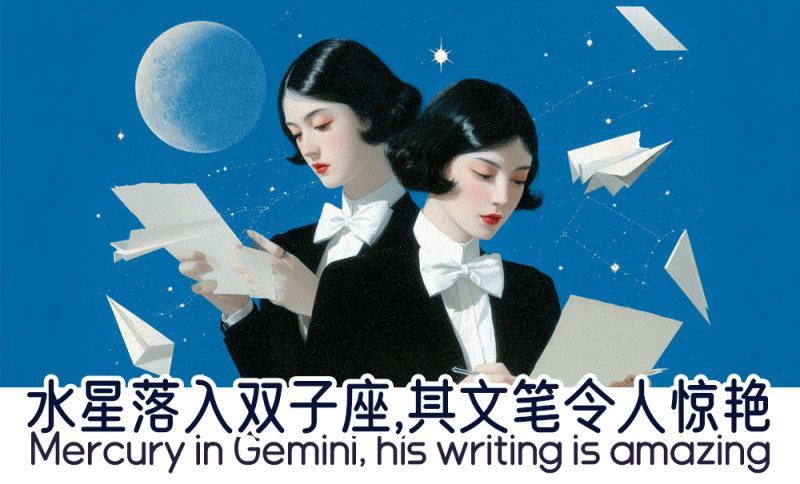 水星落入双子座的文笔