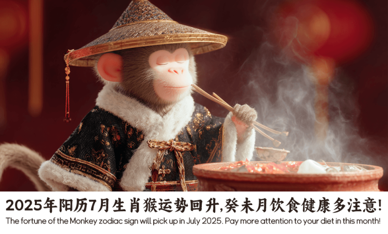 2025年阳历7月生肖猴