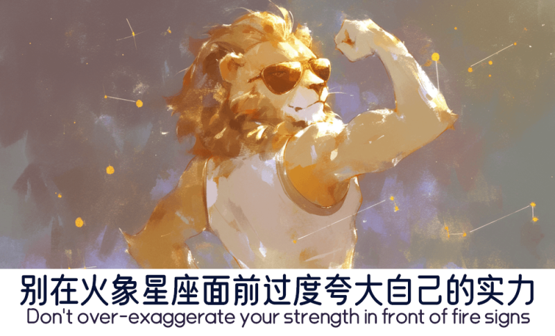 别在火象星座面前过度夸大自己的实力