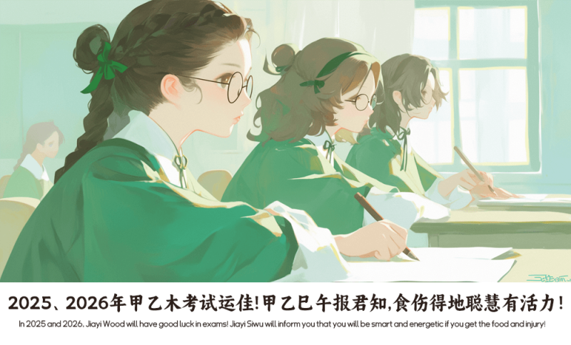 2025、2026年甲乙木考试运佳！