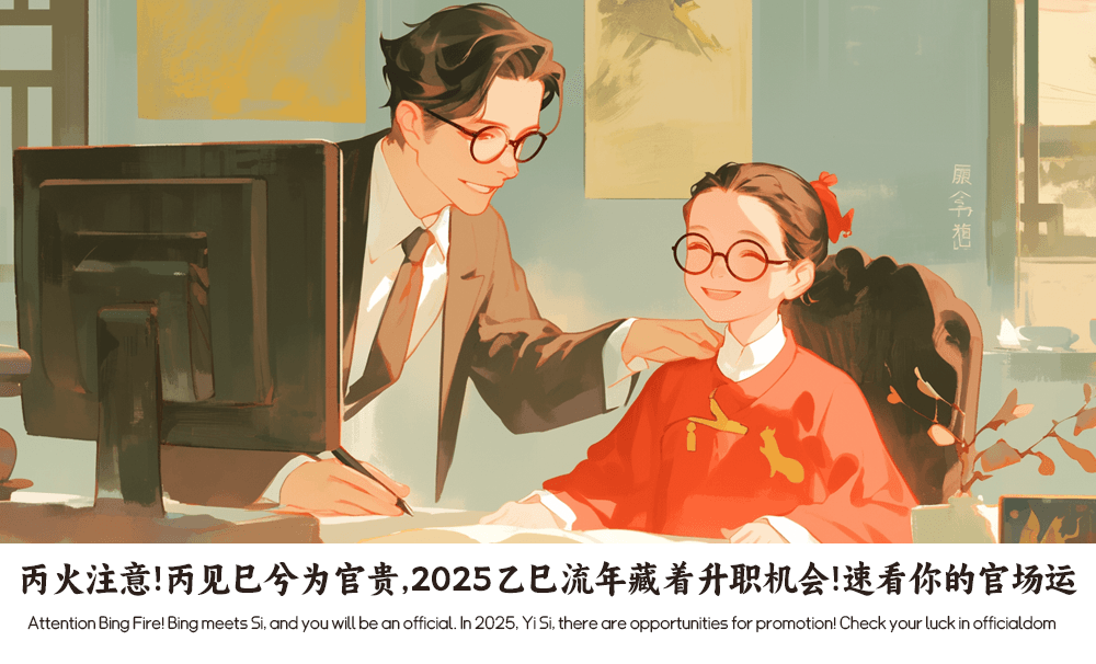 丙火注意！丙见巳兮为官贵，2025乙巳流年藏着升职机会！速看你的官场运