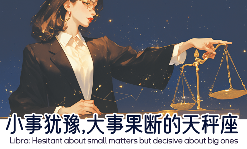 小事犹豫，大事果断的天秤座
