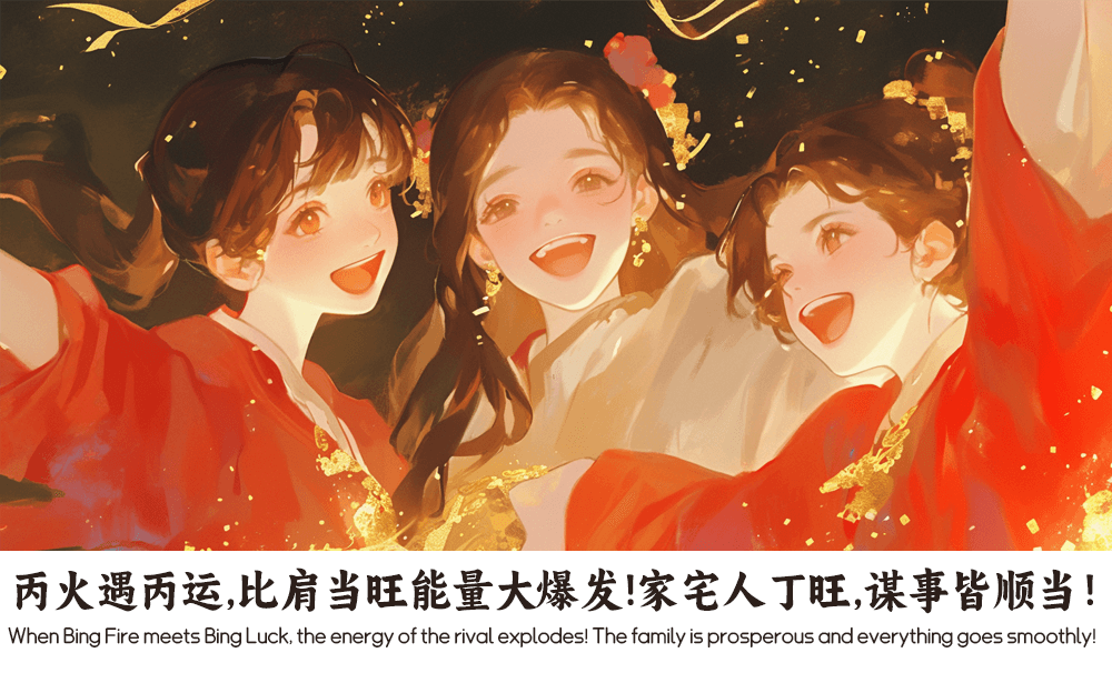 丙火遇丙运，比肩当旺能量大爆发！家宅人丁旺，谋事皆顺当！