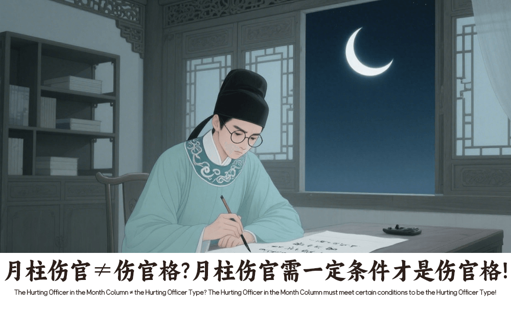 月柱伤官≠伤官格？月柱伤官需一定条件才是伤官格！