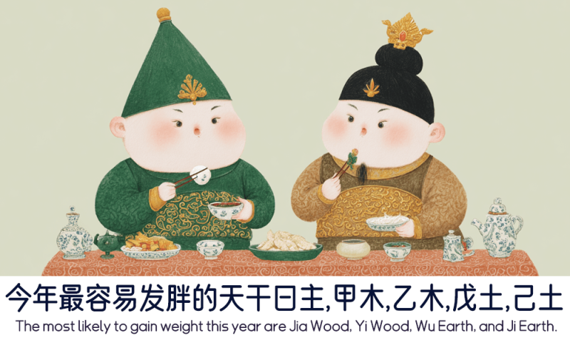 今年最容易发胖的天干日主