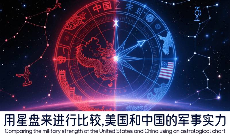 用星盘来进行比较美国和中国的军事实力