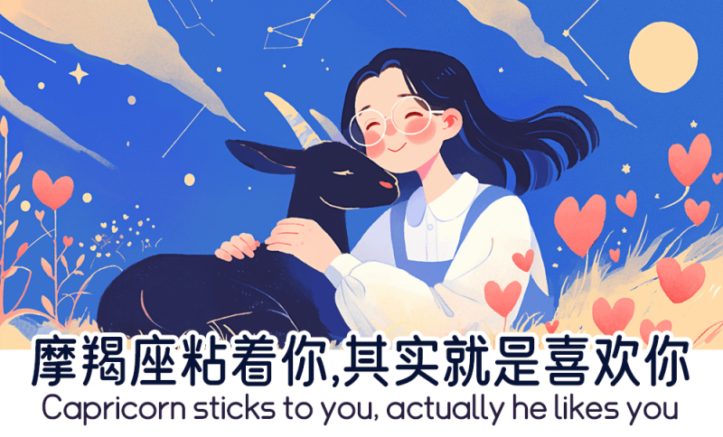 摩羯座粘着你