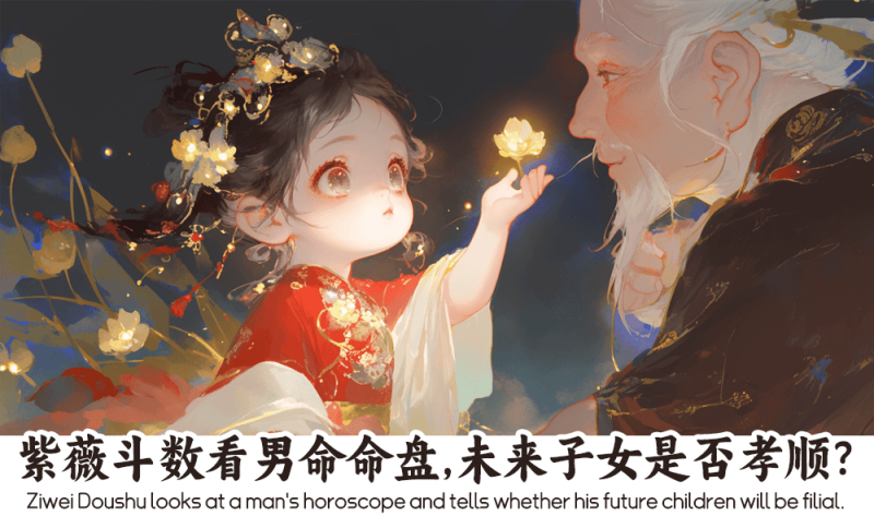 紫薇斗数看男命命盘，未来子女