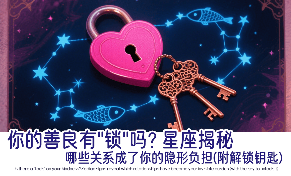 你的善良有“锁”吗？星座揭秘哪些关系成了你的隐形负担（附解锁钥匙）