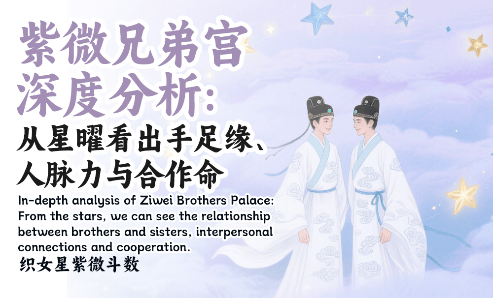 紫微兄弟宫深度分析：从星曜看出手足缘、人脉力与合作命