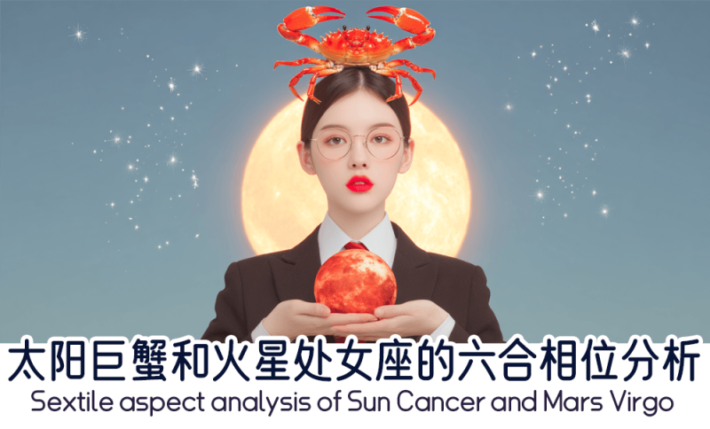 太阳巨蟹和火星处女座的六合相位分析