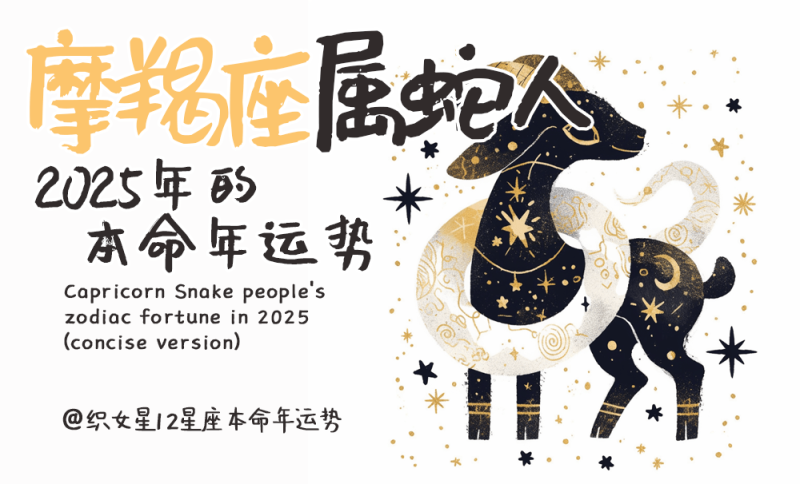 2025年属蛇人运势，本命年运势，摩羯座属蛇人