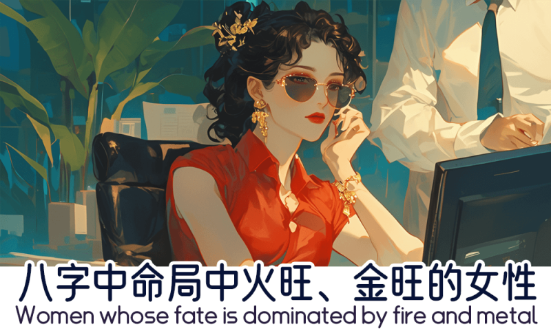 八字中命局中火旺、金旺的女性    