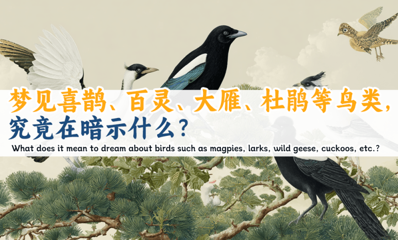 梦见喜鹊、百灵、大雁、杜鹃等鸟类什么意思