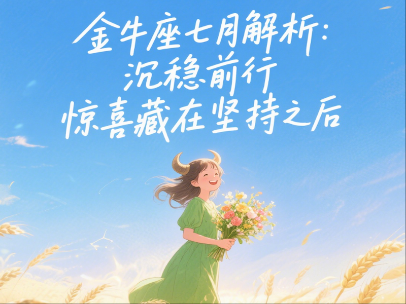 金牛座七月解析：沉稳前行，惊喜藏在坚持之后