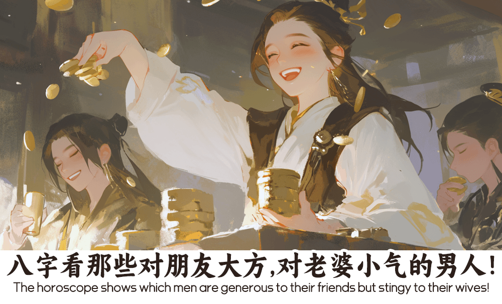 八字看那些对朋友大方，对老婆小气的男人！