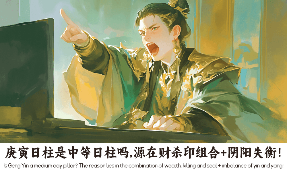 庚寅日柱是中等日柱吗，源在财杀印组合+阴阳失衡！