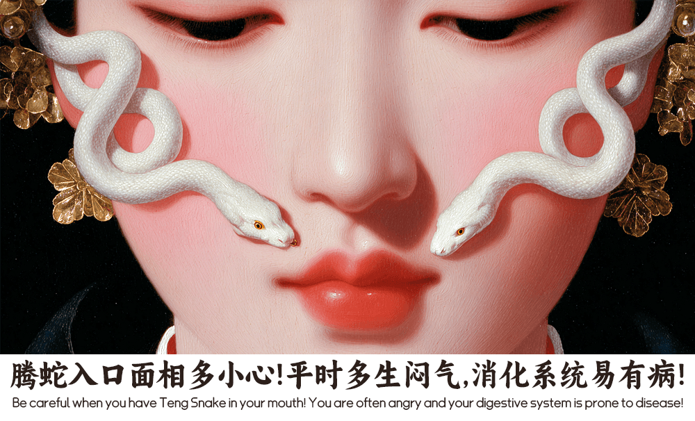 腾蛇入口面相多小心！平时多生闷气，消化系统易有病！